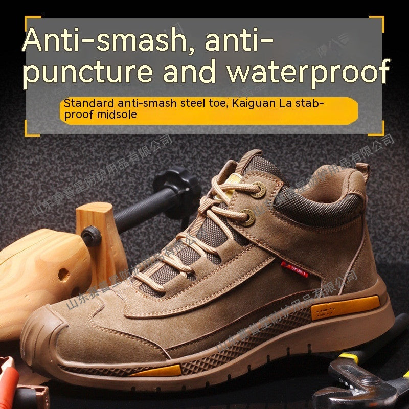 Protective Shoes with Steel Toe Cap and High Upper to Prevent Impact and Wear