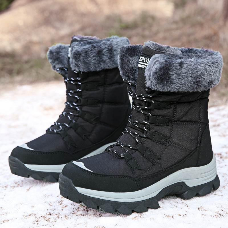 Bottes de neige en coton chaud doublées de velours, chaussures rembourrées de coton - LA TendanceStore multi service