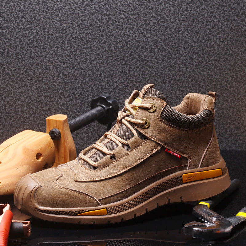 Protective Shoes with Steel Toe Cap and High Upper to Prevent Impact and Wear