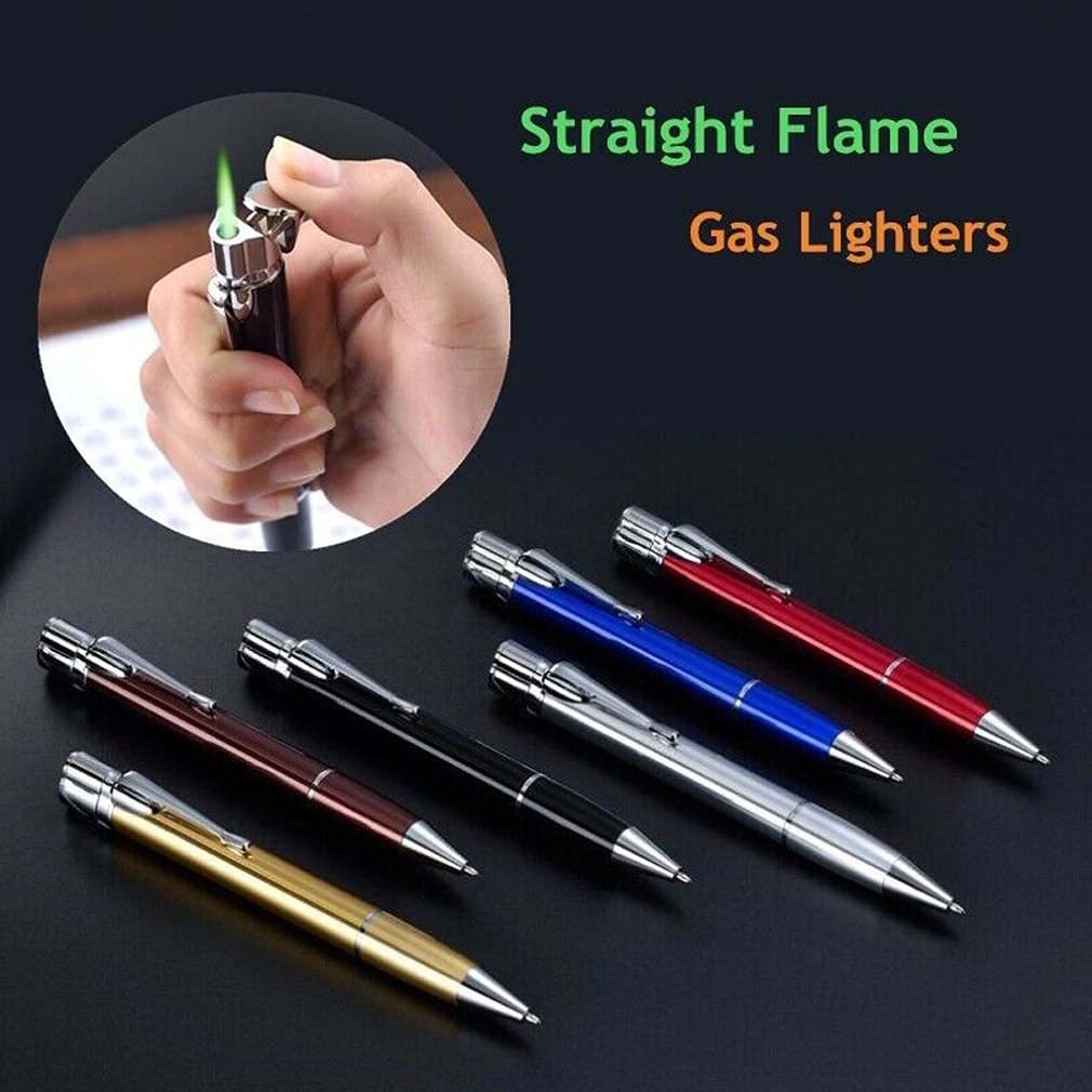 Creative Metal Pen with Adjustable Gas Jet Lighter