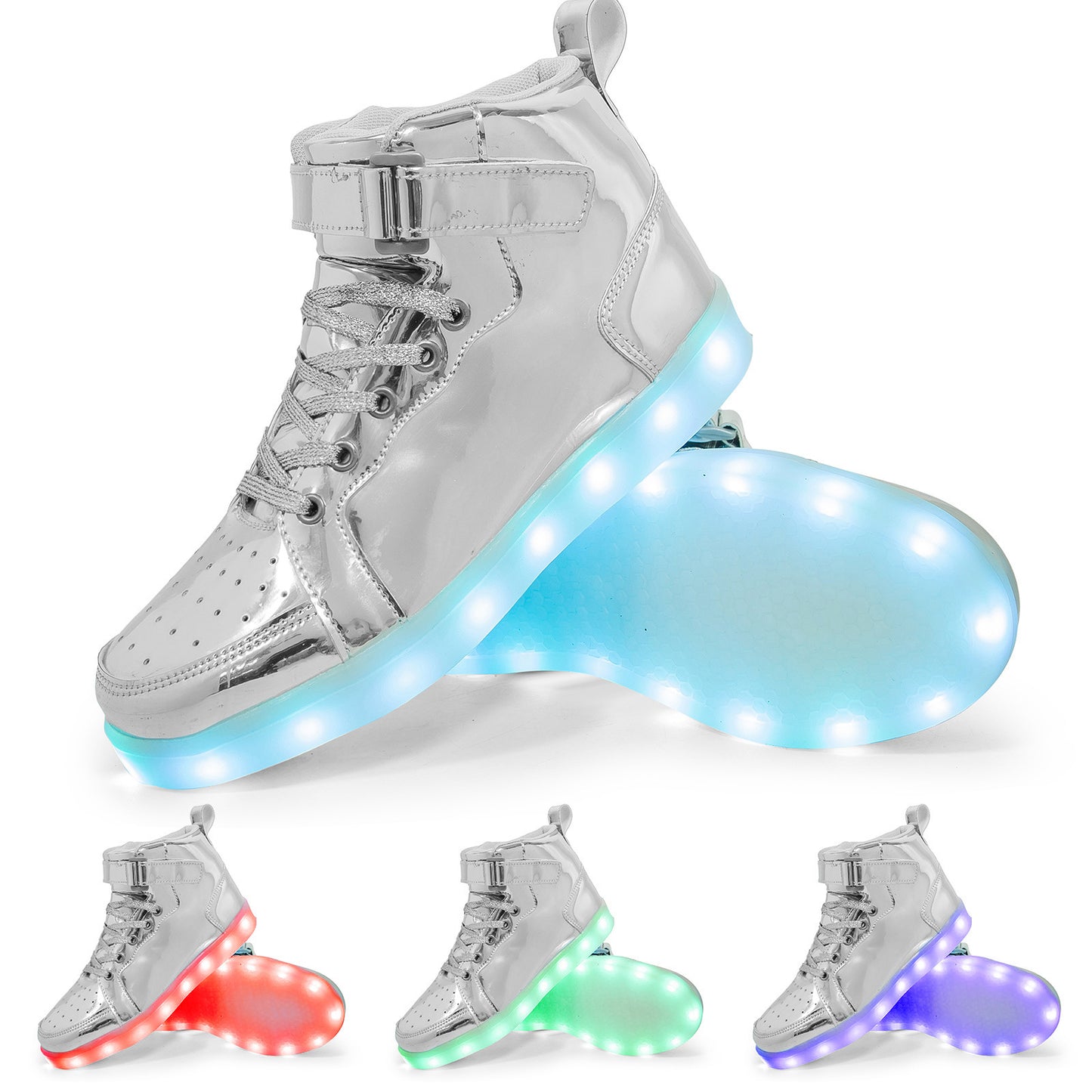 LED Light Up Dance Shoes High Top with Charger