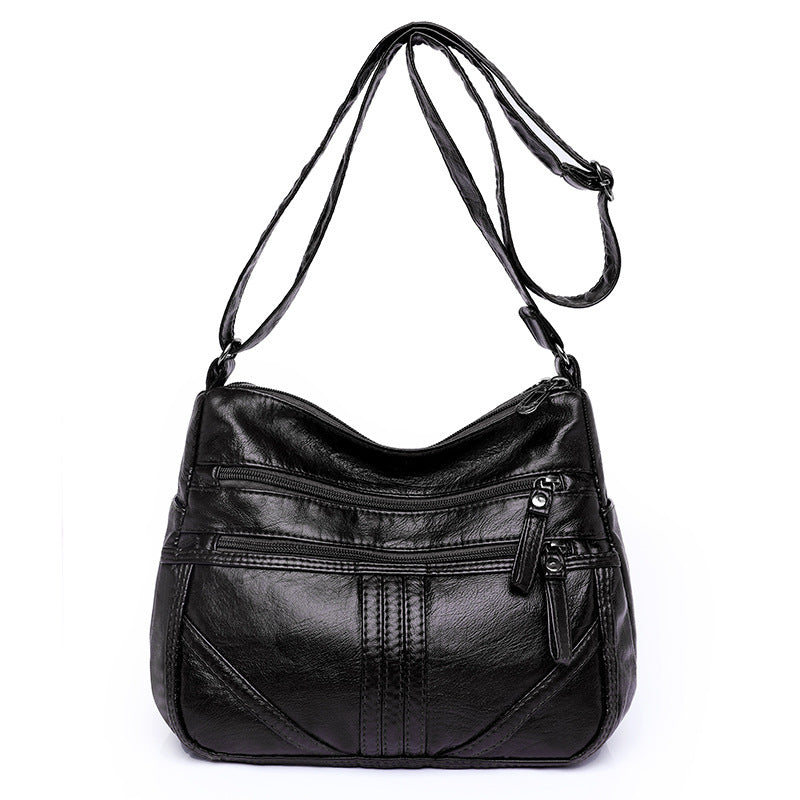 Women's Large Capacity Soft Leather Shoulder Bag